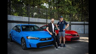 Max Verstappen and James Hinchcliffe drive the new Honda Civic Hybrid