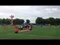 Eagles running backs doing their thing at practice.