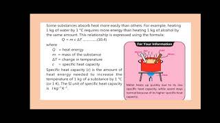 10 physics ( New book) 10.2 Specific heat capacity