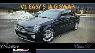 CTSM Garage Ep4: CTS-V 5 lug swap, base CTS hubs + 18" Enkei RPF1 Cts V Gets 5 Lug