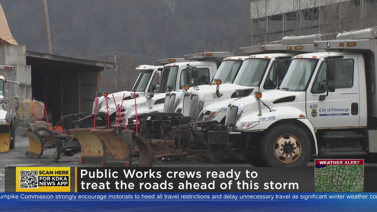 Public Works Crews Ready To Treat The Roads Ahead Of This Storm - YouTube
