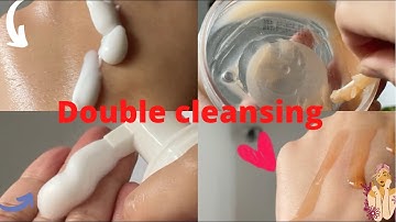 Double cleansing routine guide✨ beginners friendly #skincare