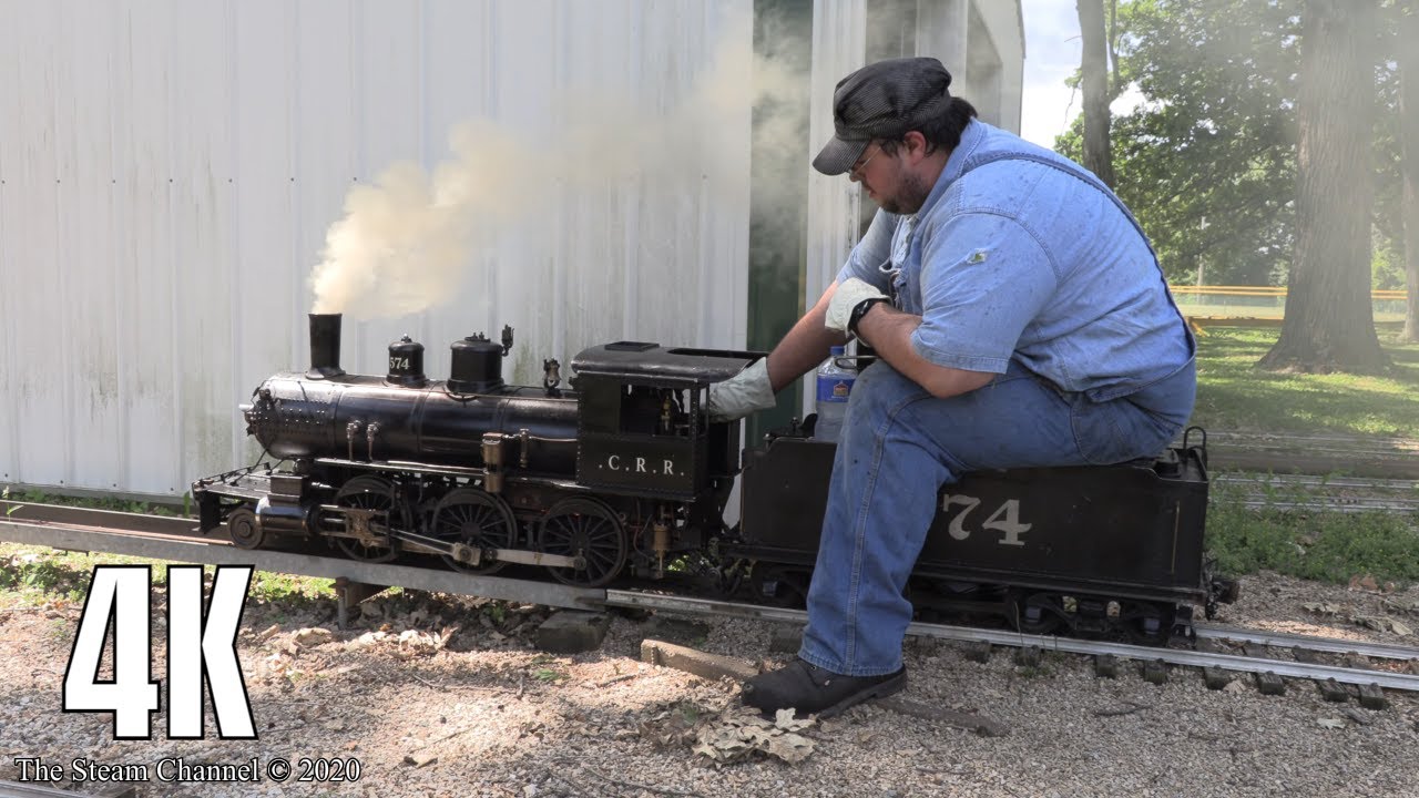 4K Live Steam: Illinois Central 574 at the Prairie State Railroad Club