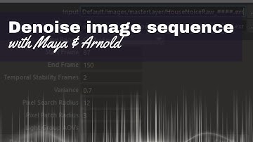 Denoise your image sequence in Maya using Arnold Noice.