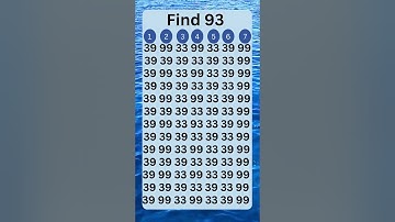 How fast can you find 93? Try to find in 5 sec.. #wordpuzzlegame #mathematics #mindbendingquiz #puz