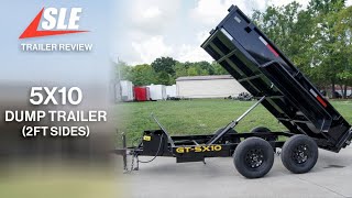 Review of 5x10 Hydraulic Dump Trailer with 16 Sides (2) 3500lb Axles | #trailer Update