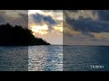 Drone | Sunset | Blue Heaven Island | Motu Paahi | Bora Bora, French Polynesia | Vertical 4K Travel