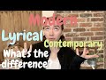 Lyrical, Modern, & Contemporary Dance... what's the difference?