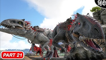 ARK : Primal Fear : आग लगा दी आग लगा दी : HATCHIING APEX & ALPHA Indominus Rex Eggs  - Part 21