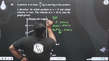 A particle A of mass 107kg is moving in the positive x direction. Its initial position is x = 0 ....