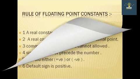 floating point constants