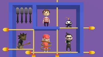 Pin Rescue - Pull The Pin Android Gameplay Walkthrough Levels (102 to 117) part #10