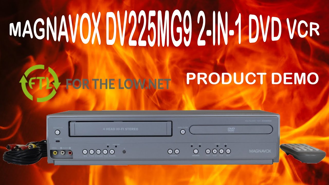 Magnavox DV225MG9 DVD VCR Combo Player 2-in-1 Device Product Demo For