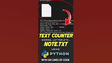 TextCounter for TXT file Using Python