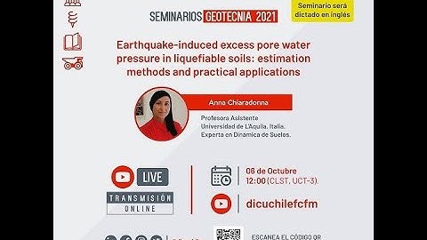 Seminario de Geotecnia "Earthquake-induced excess pore water pressure in liquefiable soils"