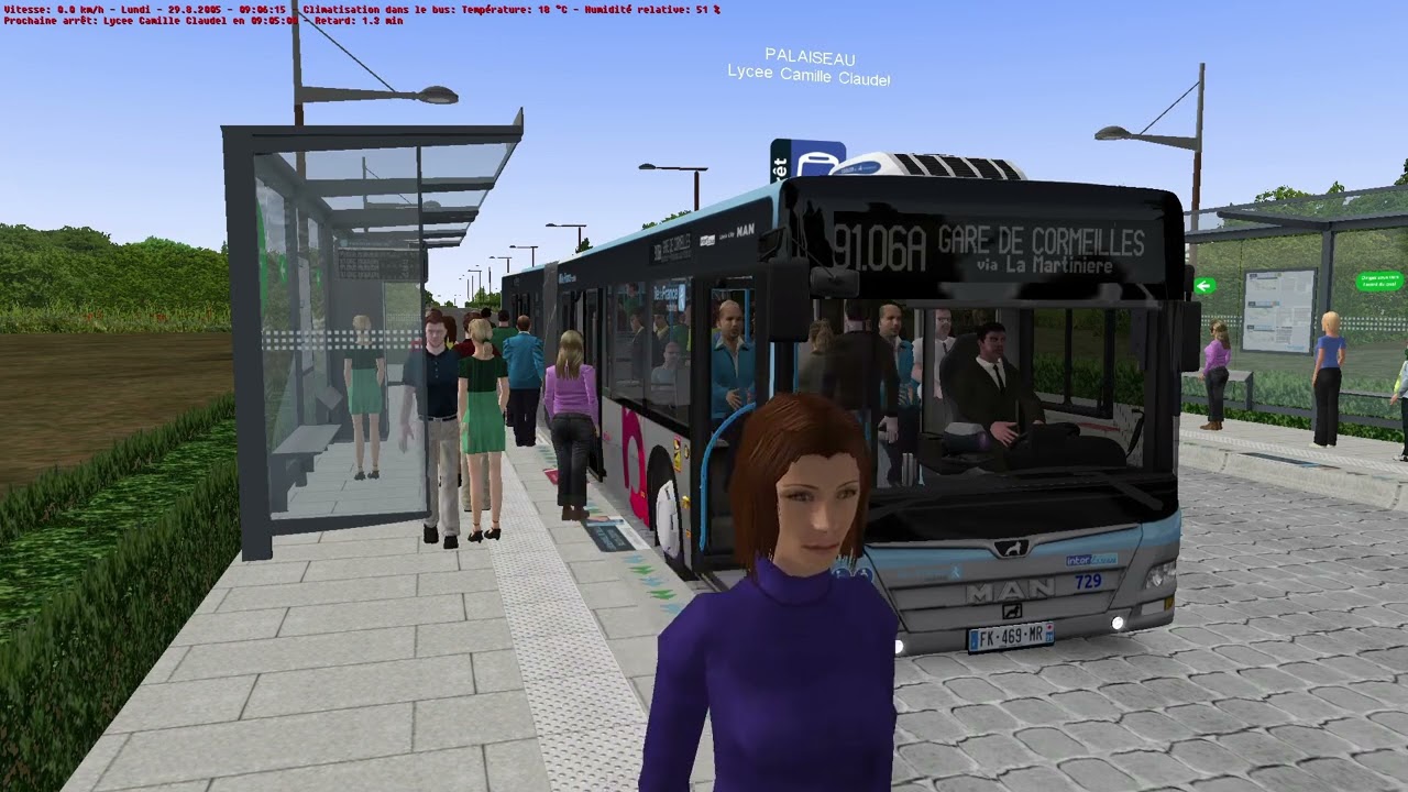 OMSI 2 GPM | Ligne 91.06A Massy gare → Cormeilles Gare