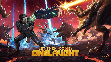 Let Them Come: Onslaught. Classics Retro Sci-Fi Roguelike Bullet Hell Game. Gameplay.