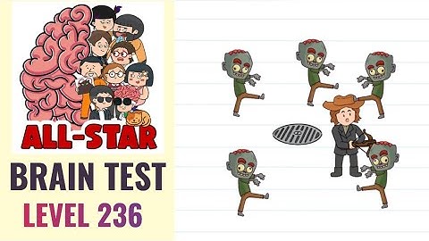Brain Test All Star Level 236 | Save him from the zombies! | Walkthrough