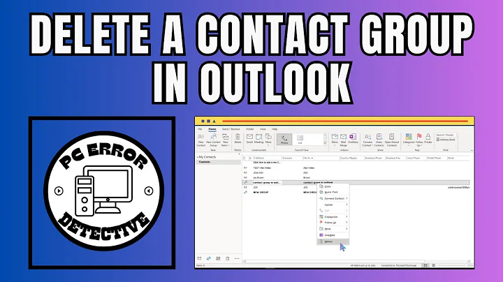 How to Delete a Contact Group in Outlook | Streamline Your Email List