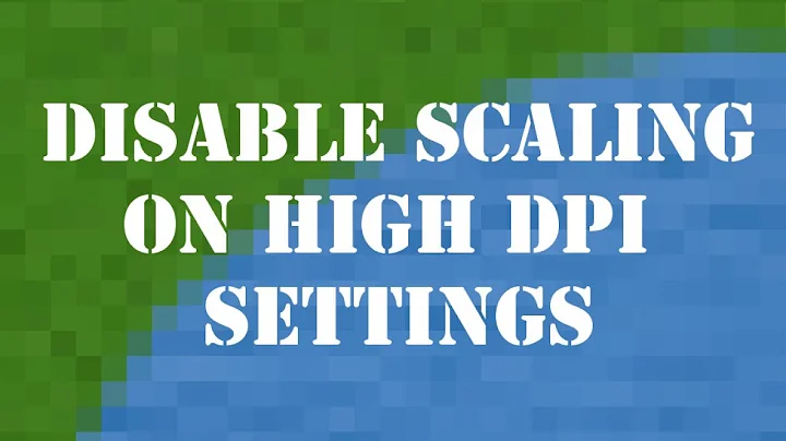 How to disable display scaling on High DPI settings (Windows 10 / 8.1; all programs)