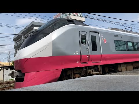 馬橋駅　E657系特急ひたち・ときわ　リバイバルカラー(スカーレットブロッサム)