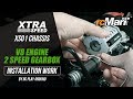 Xtra speed xs01 chassis v8 engine 2 speed gearbox installation work by rc play ground