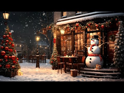 Smooth Jazz Music in a Cozy Snowy Coffee Shop Ambience (Jazz Music for Work, Study)