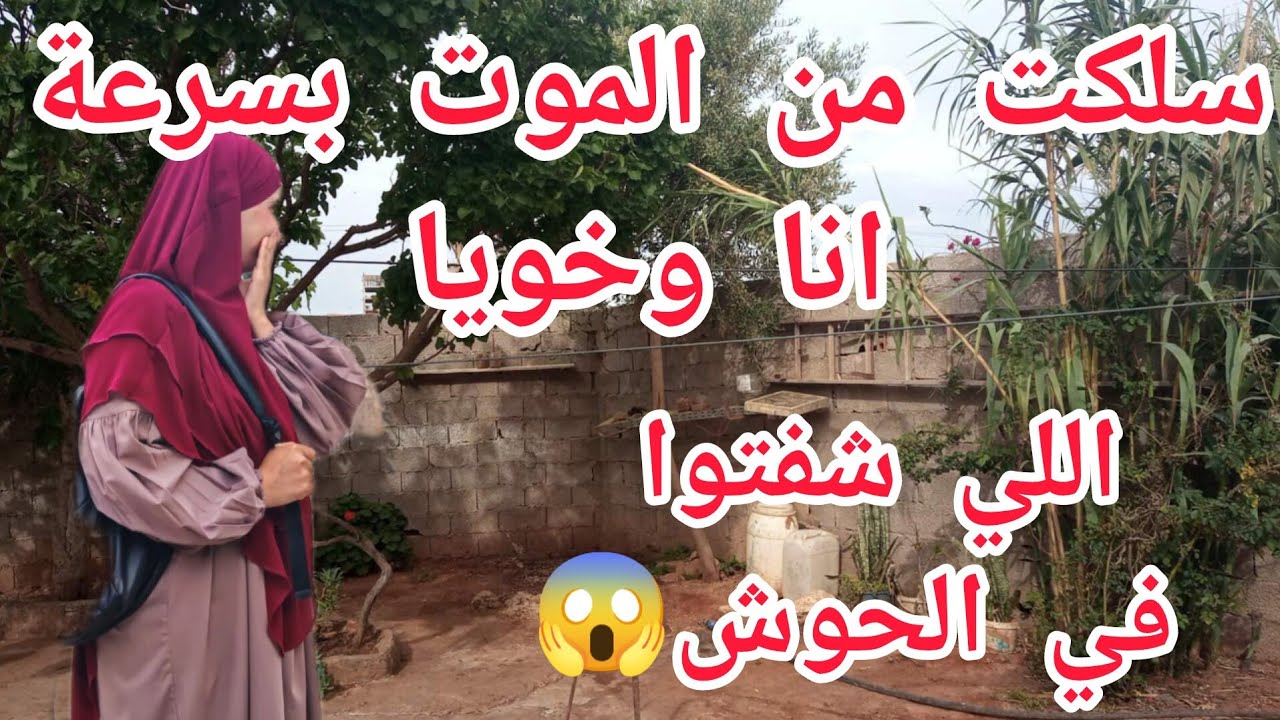 سلكت من الموت شعرة 😬انا وخويا والي شفتوا في الحوش قعدنا صدمة العمر😱😱حكاية تحبس الانفاس