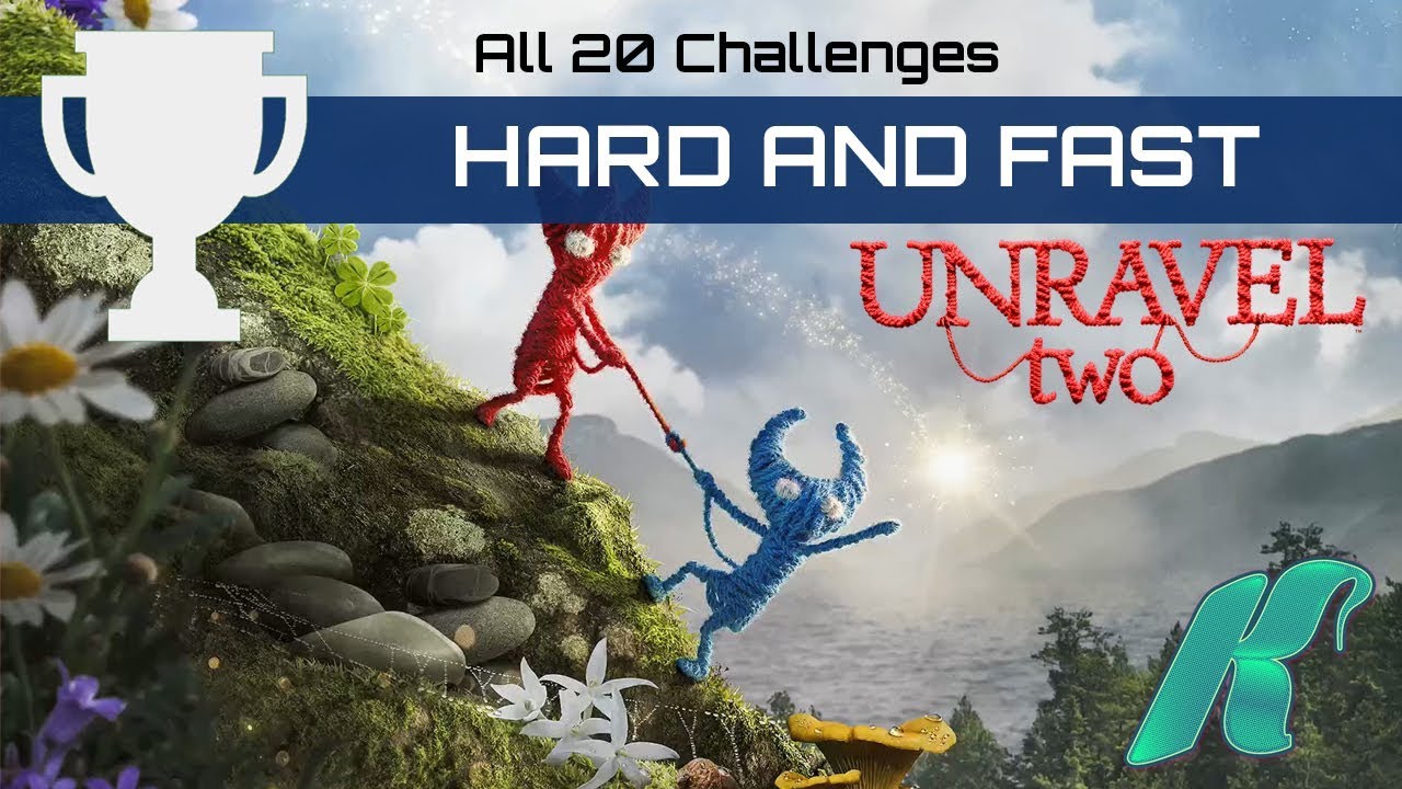 Unravel 2 - All 20 challenges under 45 minutes (Trophy: Hard and