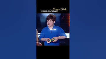 Rubik’s Cube Solve With Magic Trick 🪄 #rubikscube #gottalent #magic #shorts