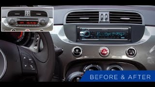 Fiat 500 Pop 2015 Sony DAB DSX-A510BD stereo upgrade with wiring etc