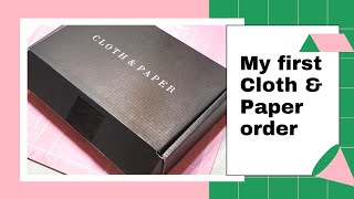 My first Cloth & Paper order | Personal planner inserts