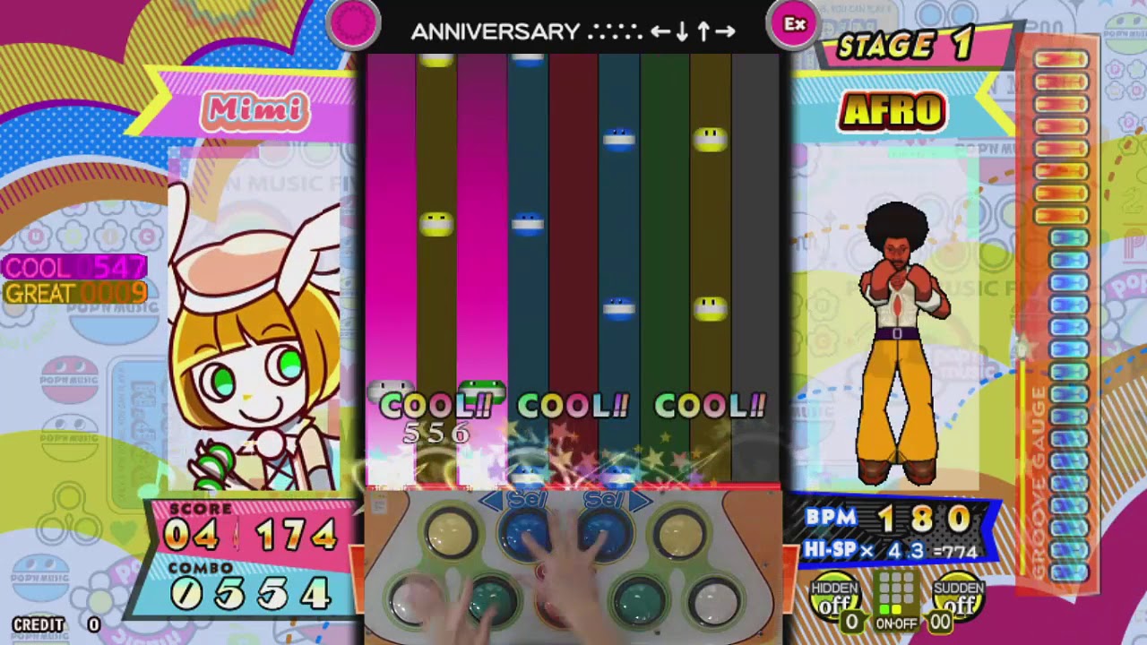 ポップン] ANNIVERSARY ∴∵∴ ←↓↑→ EX - YouTube