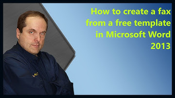 How to create a fax from a free template in Microsoft Word 2013
