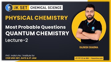 JK SET Very Important Questions For Quantum Chemistry |  Chemical Science