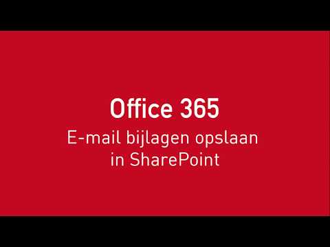E mailbijlagen opslaan in SharePoint