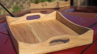Serving tray for mothers day Two simple serving trays made from one oak board, here is a rough cut video on how it was made.