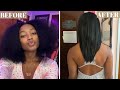 SILK PRESS ON NATURAL TYPE 4 HAIR | CURLY TO STRAIGHT w/ NO HEAT DAMAGE!!!! | Toni Bryanne
