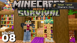 Kitap Rafıyla Açılan Gizli Büyü Deposu - Minecraft Survival