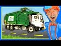 Garbage trucks for children with blippi  learn about recycling