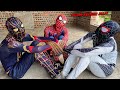 Team spider man vs bad guy team  goodhero rescue from bad guy team  live action   fun flife tv