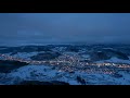 City lights on snow 4k ultra 2160p
