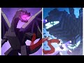 Minecraft bedrock Ender dragon vs Wither storm !