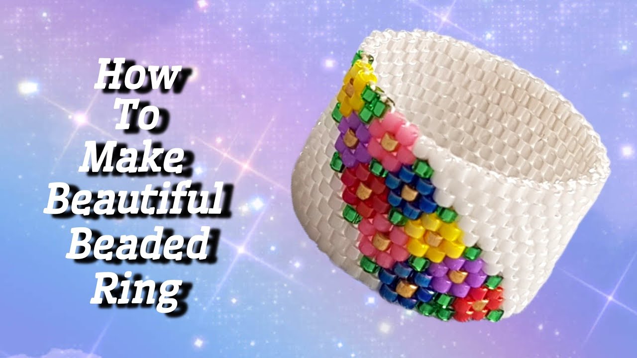 How to make beautiful beaded ring/Daisy flower jewelry/Odd count peyote/DIY Tutorial