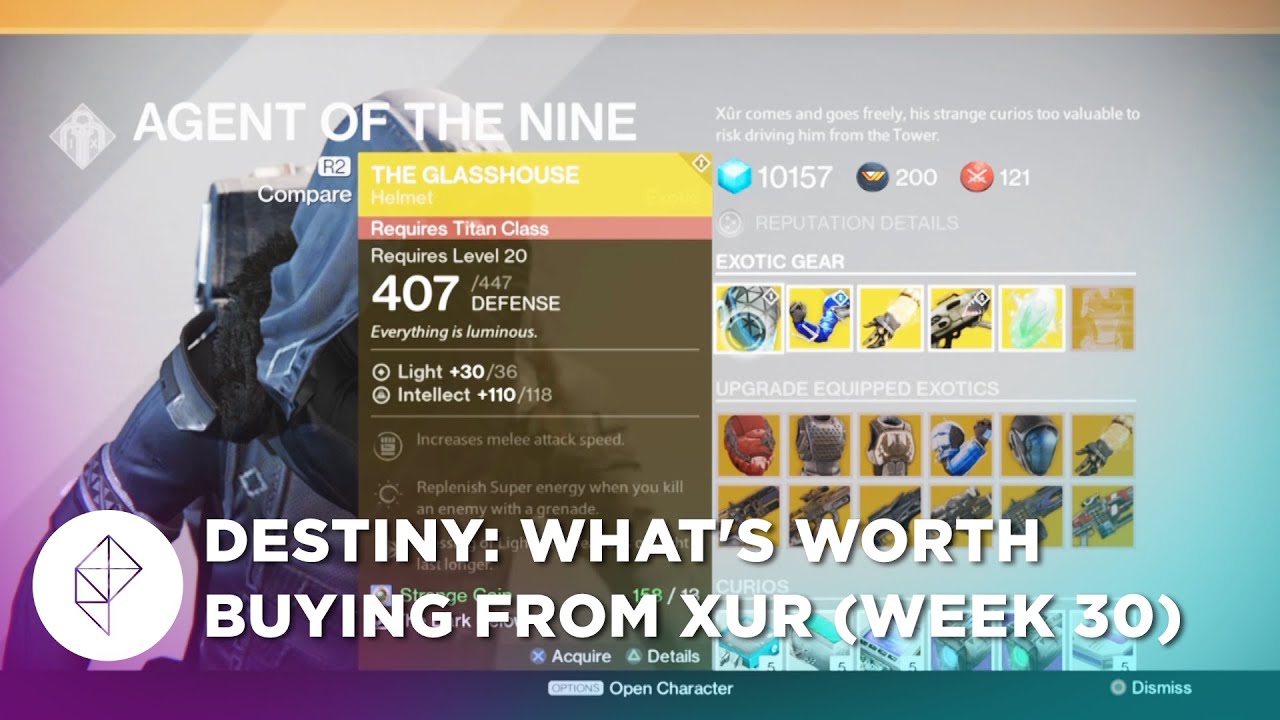 Destiny: What's Worth Buying from Xur - April 3 - 5 (Week 30)