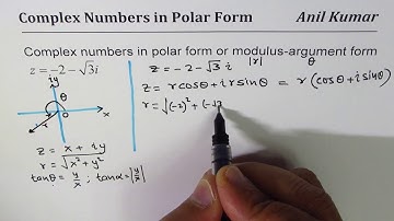 Complex Number in quadrant 3 to Trigonometric Polar Form Grade 11 NCERT