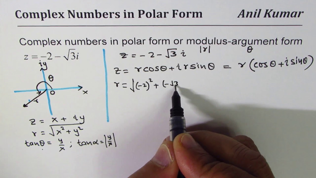 Complex Number in quadrant 26 to Trigonometric Polar Form Grade 26 NCERT