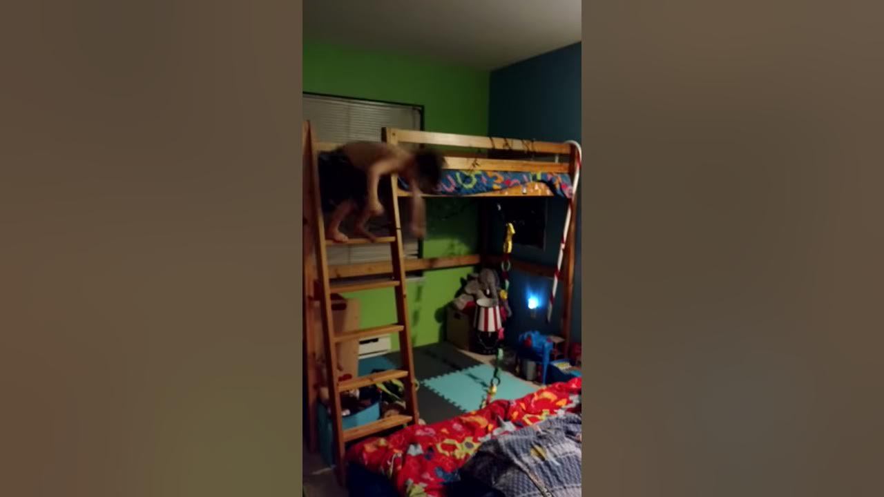 Front flip off bunk bed 😱 YouTube