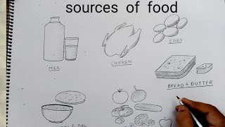 sources of food drawing I animal sources of food I plant food drawing I sources of food class 6 sources of food drawing I animal sources of food I plant food drawing I sources of food class 6