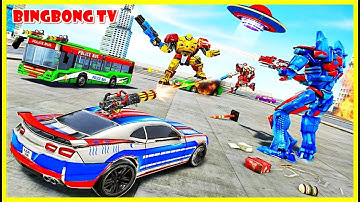 Police Robot War Transformation - Bus Robot Police Car - Robot Transtormer | Android Gameplay